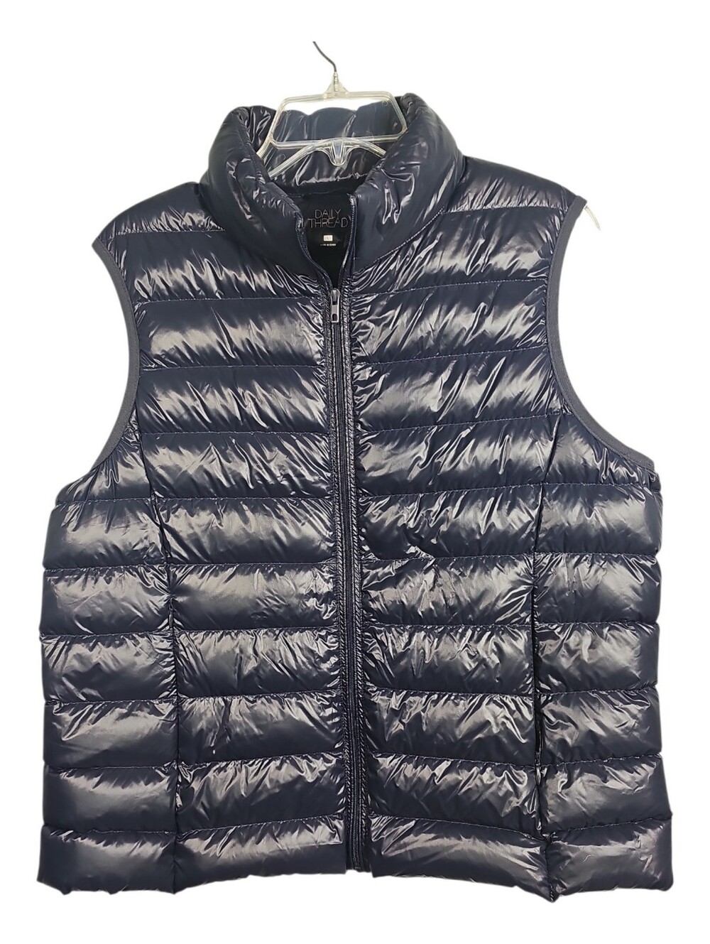Daily Thread Dark Navy Puffer Vest 80% Down 20% Feather Puffer Vest Women Size L